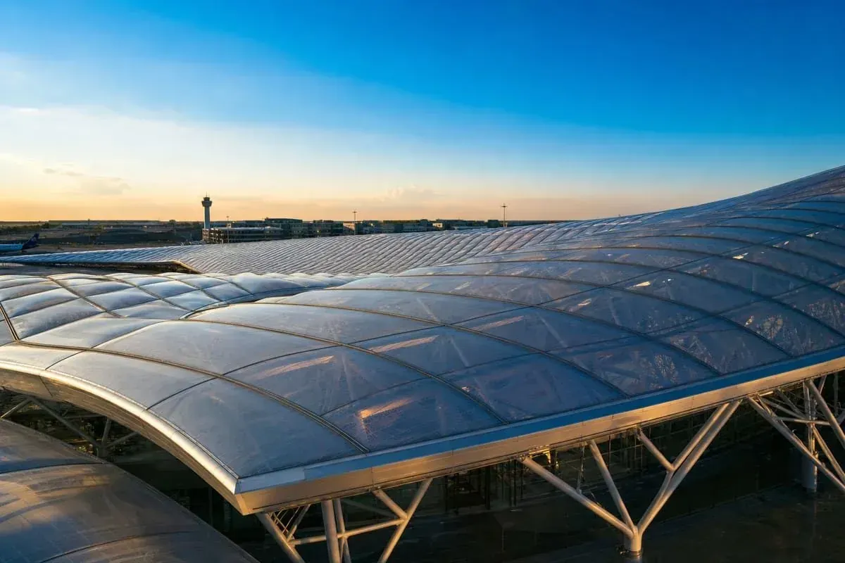Airport ETFE roofing — ETFE architecture company India — ETFE architecture company India