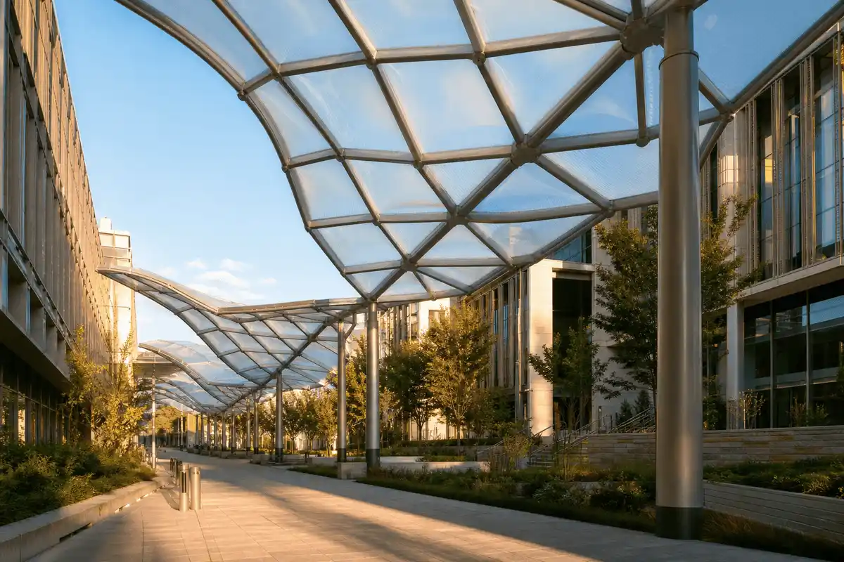 ETFE Canopy for College Campus ETFE Roofing