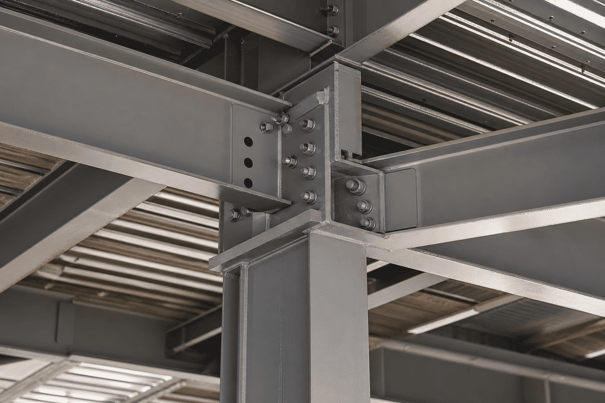 Primary steel roof grid prepared for HQ ETFE cushions