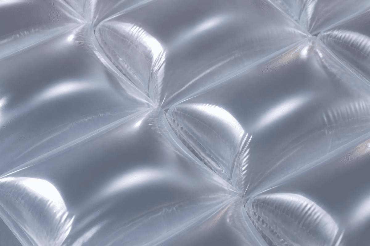 Detail of multi-layer translucent ETFE air cushion assembly