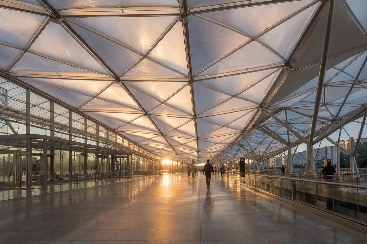 ETFE roofing and cushion engineering detail for Coimbatore projects