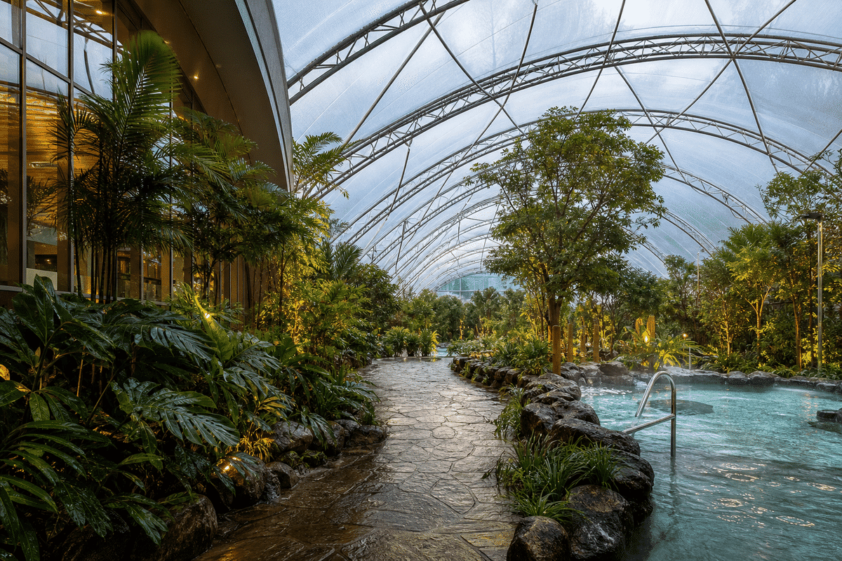 ETFE Greenhouse for Swimming Pool ETFE Roofing
