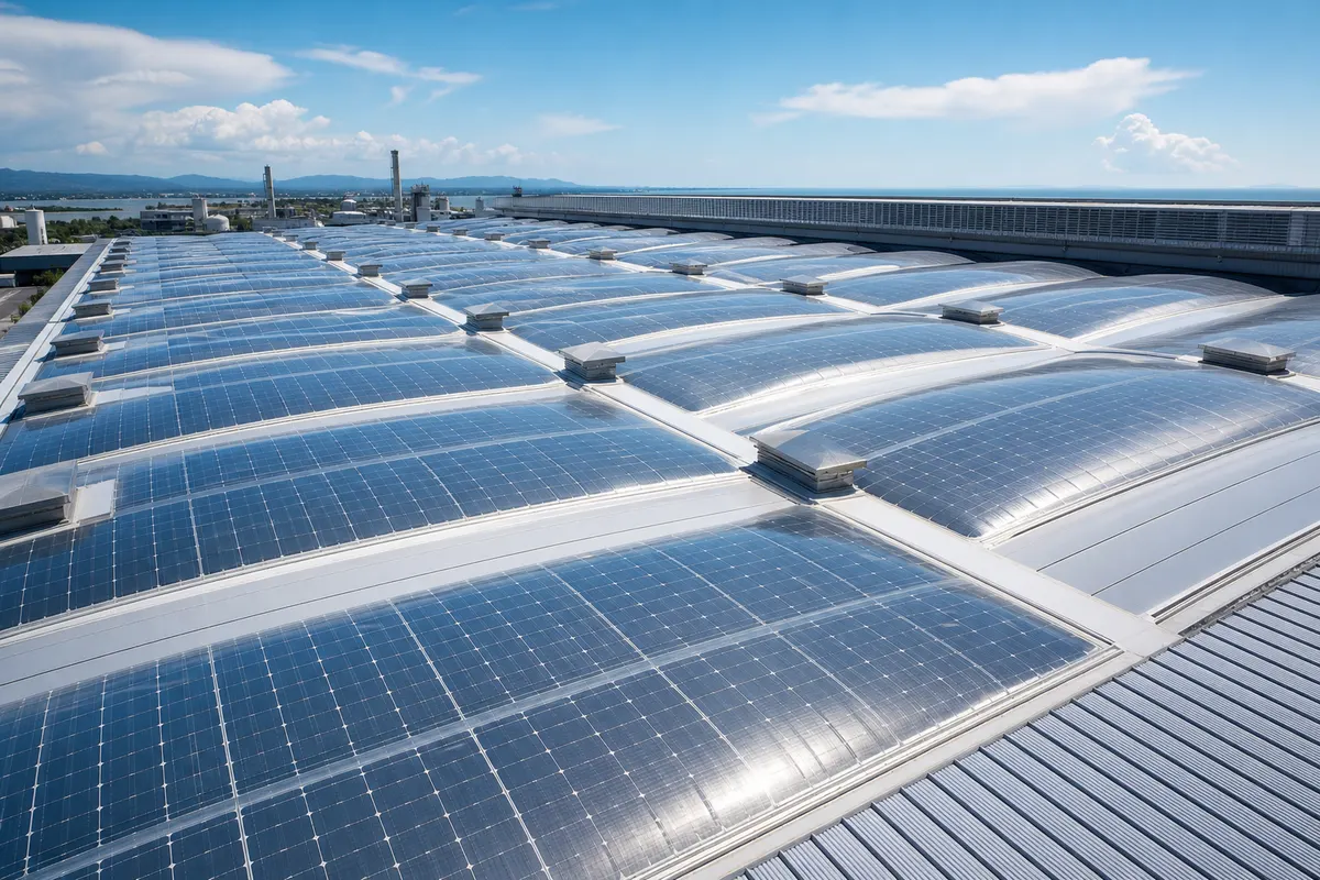 Flexible portable solar panel fronted with ETFE film