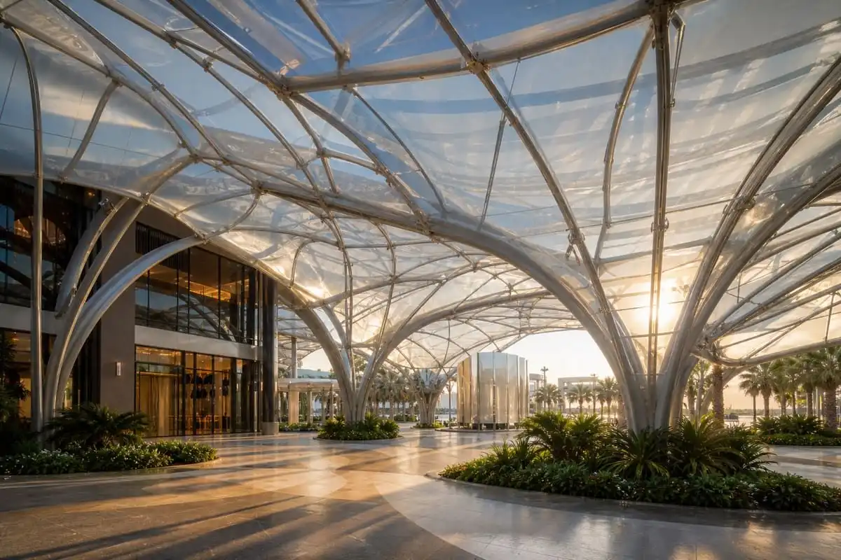 Entry & Arrival Canopies — ETFE architectural application in Coimbatore — ETFE film supplier Coimbatore
