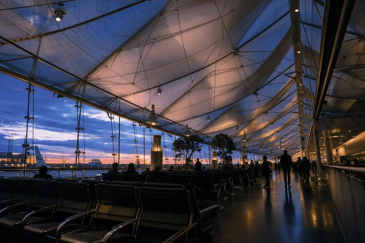 Airport ETFE Roof Project — translucent ETFE envelope, illustrative case study