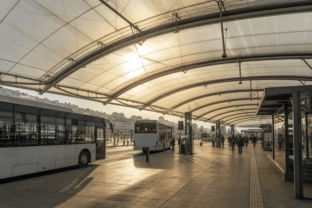 Bus Terminal ETFE Project — translucent ETFE envelope, illustrative case study