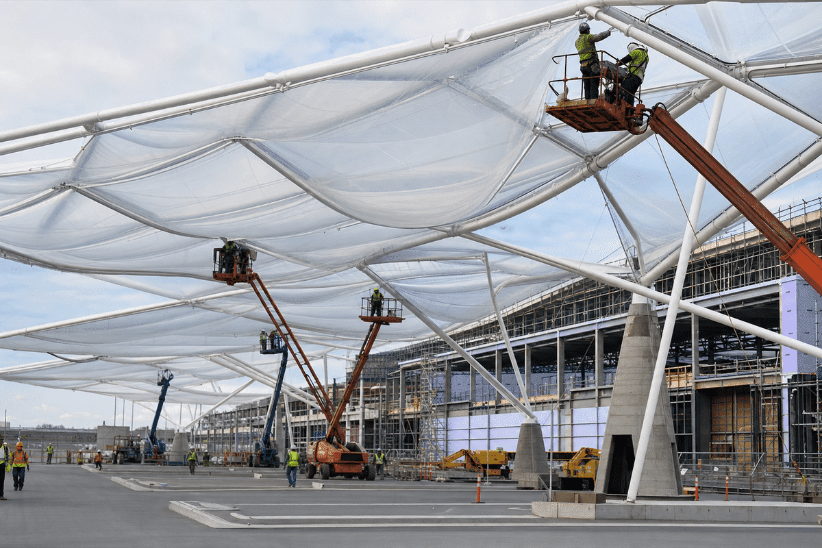 Bus Terminal ETFE Project process — ETFE module coordination view