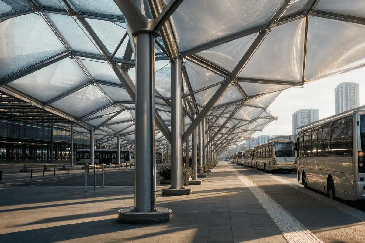 Bus Terminal ETFE Project video poster 2 — Bus Terminal ETFE
