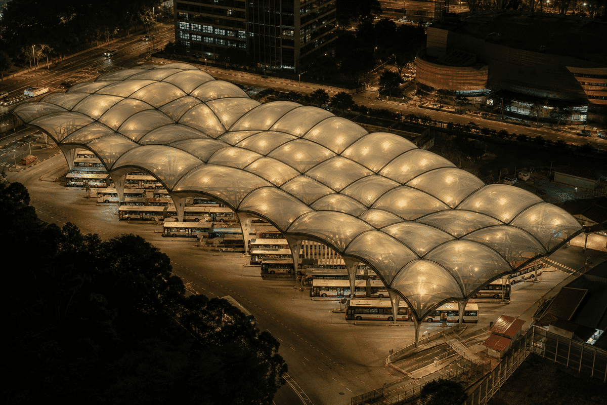 Bus Terminal ETFE Project video poster 3
