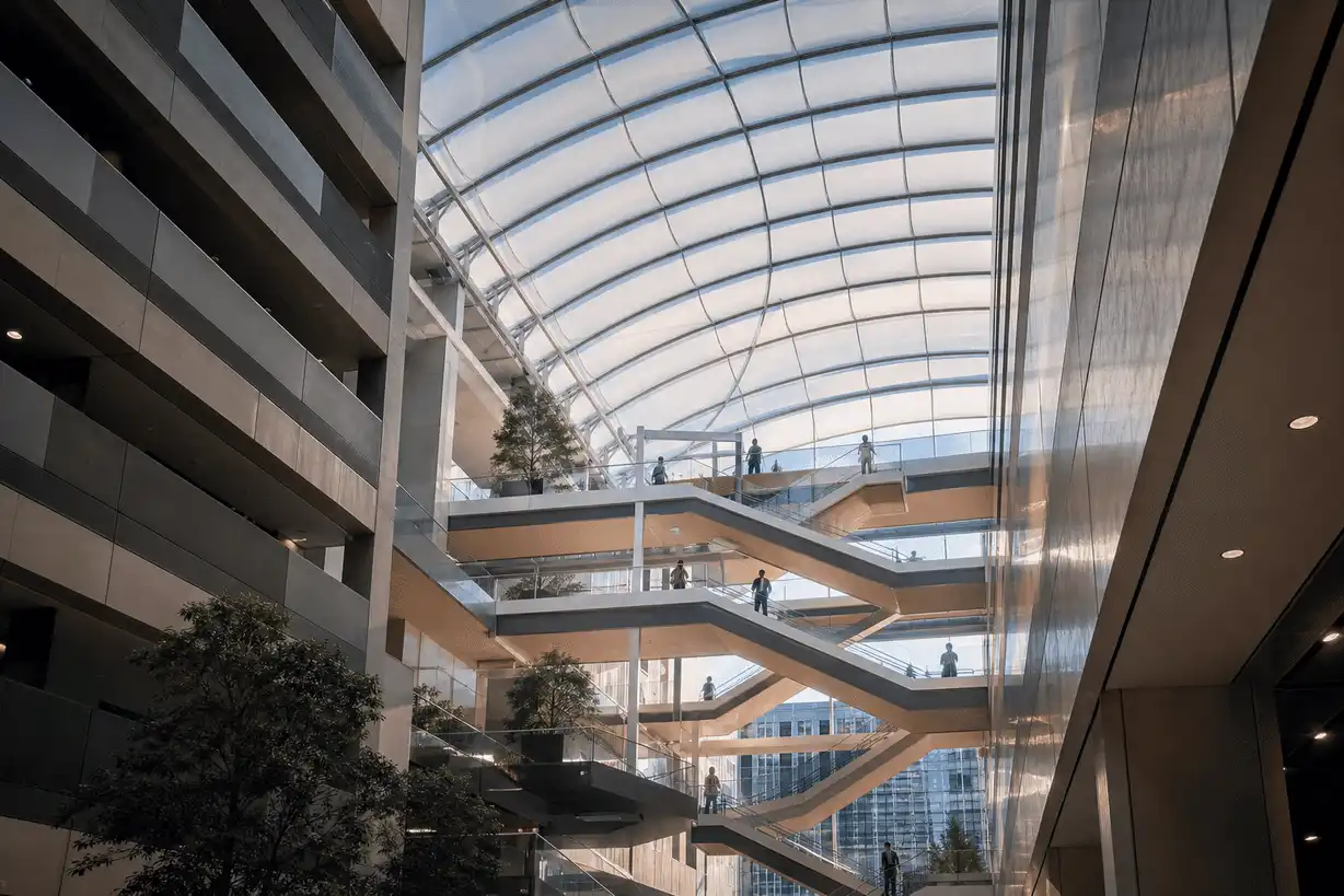 Corporate Headquarters ETFE Project — translucent ETFE envelope, illustrative case study