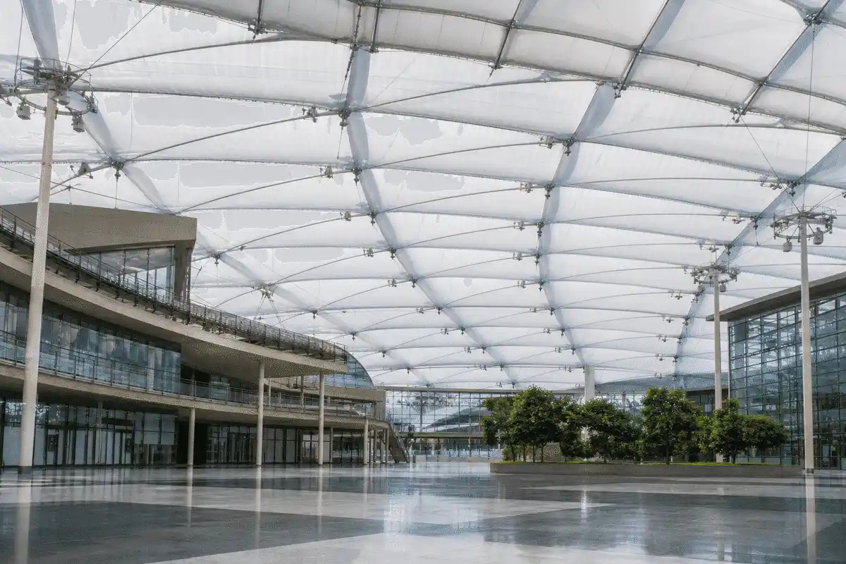 Exhibition Center ETFE Project overview — daylit ETFE space