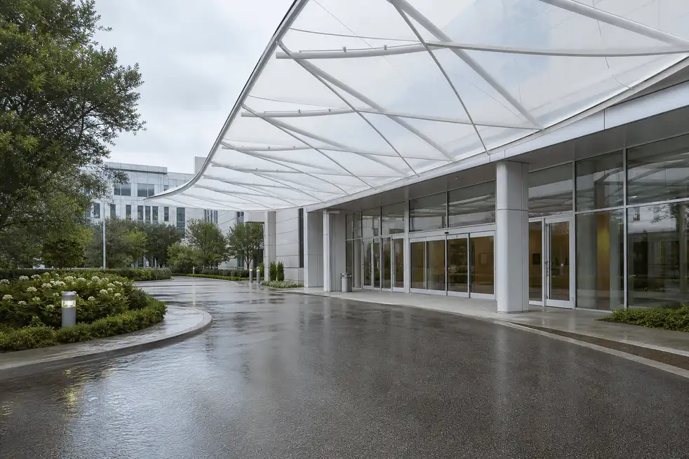 Hospital ETFE Canopy Project — translucent ETFE envelope, illustrative case study