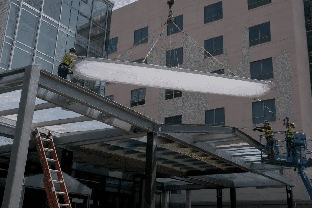Hospital ETFE Canopy Project video poster 3 — Hospital ETFE Canopy