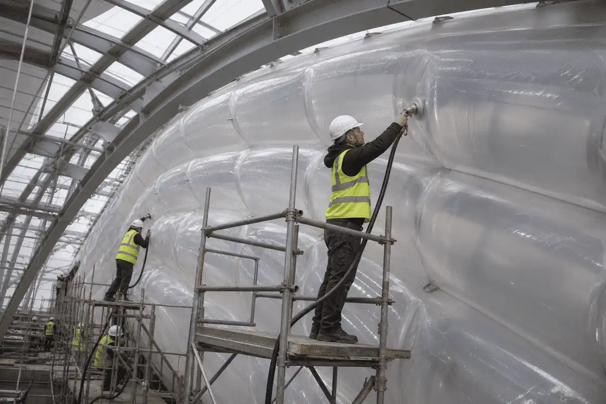 Indoor Arena ETFE Project process — ETFE module coordination view