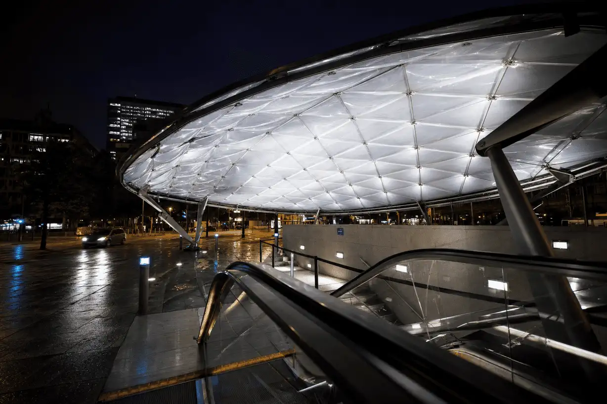 Metro Station ETFE Project — translucent ETFE envelope, illustrative case study