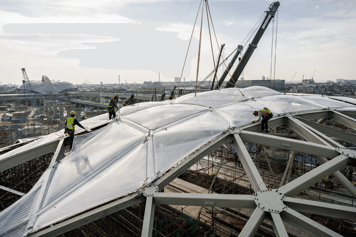 Metro Station ETFE Project process — ETFE module coordination view