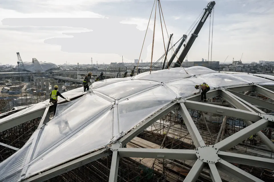 Metro Station ETFE Project process — ETFE module coordination view