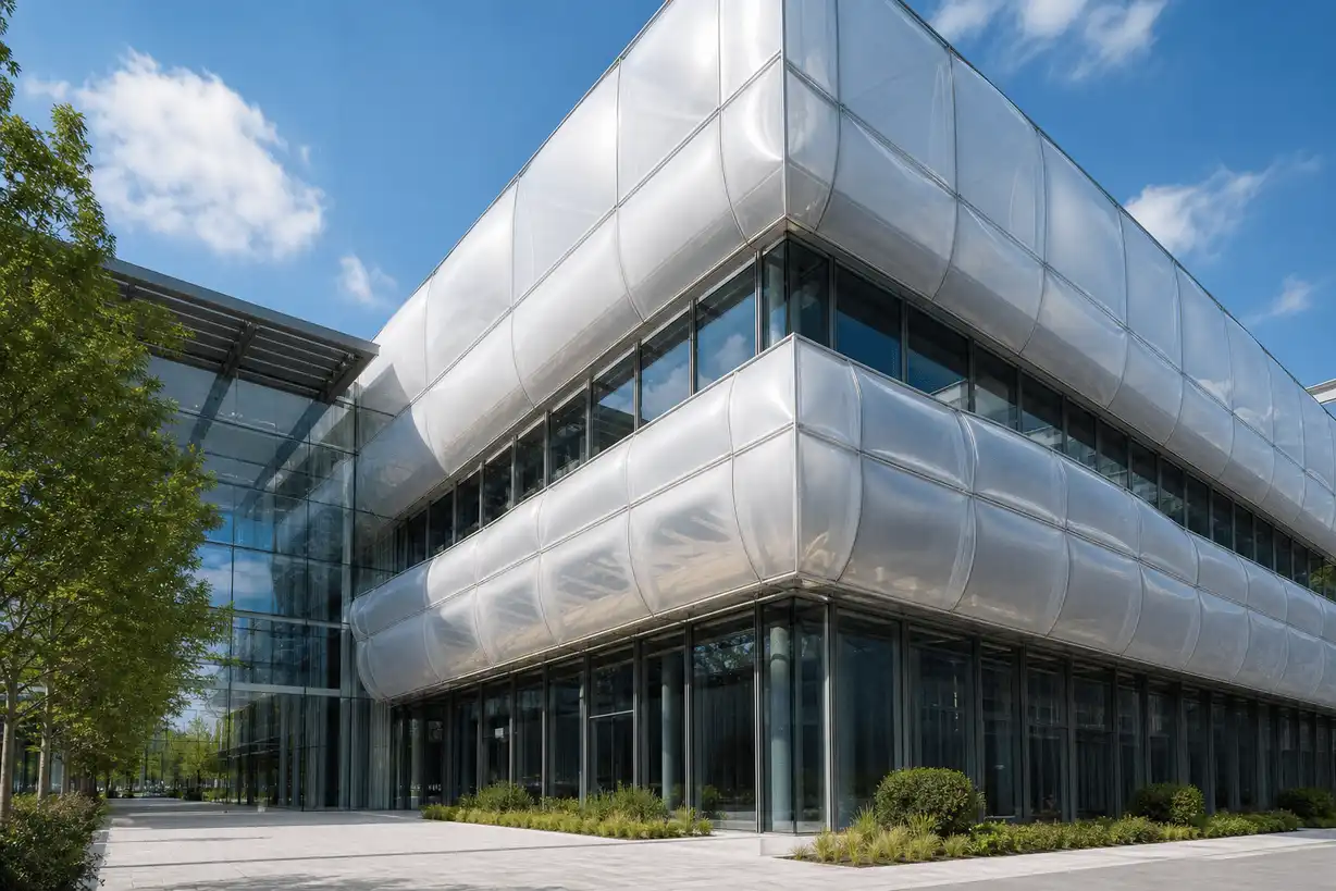 Office Building ETFE Facade Project — translucent ETFE envelope, illustrative case study