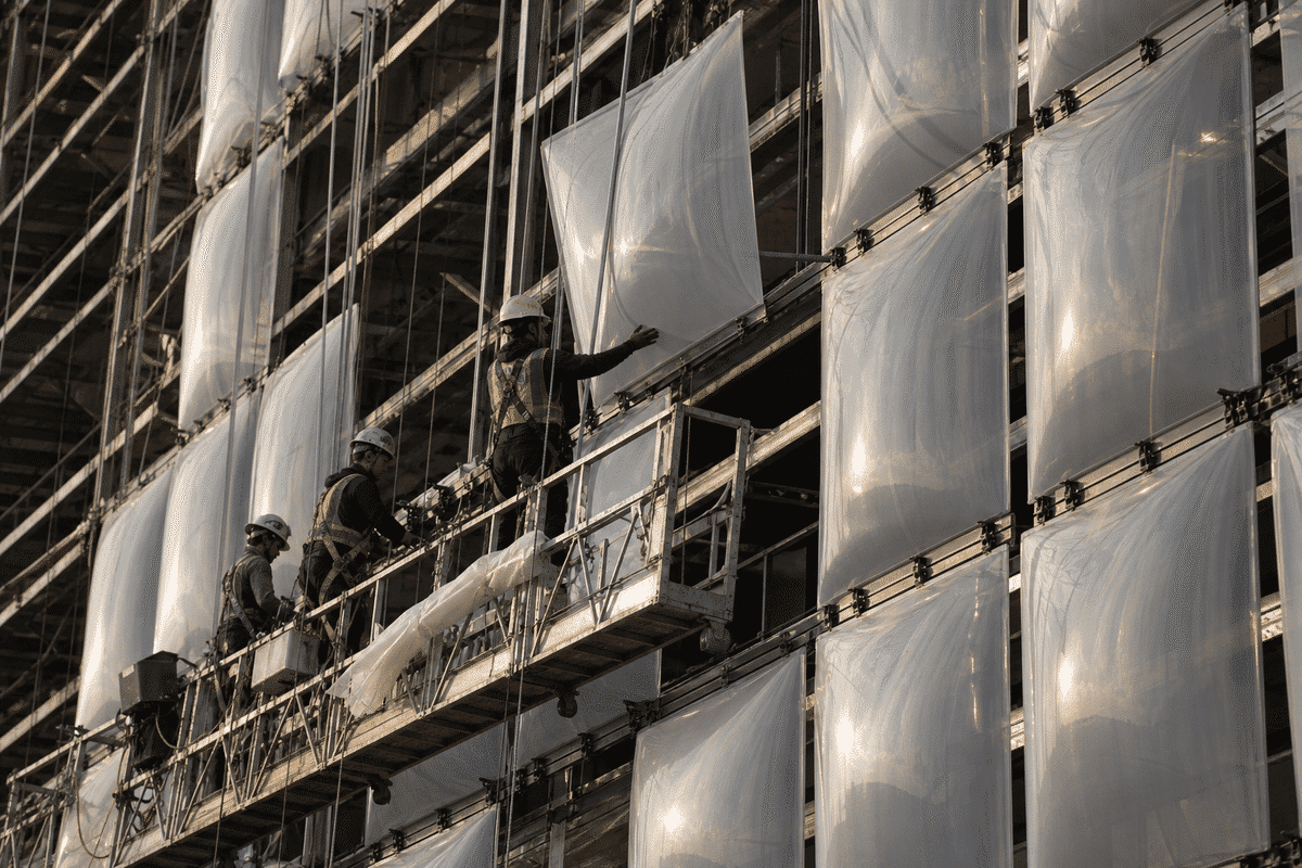 Office Building ETFE Facade Project video poster 3