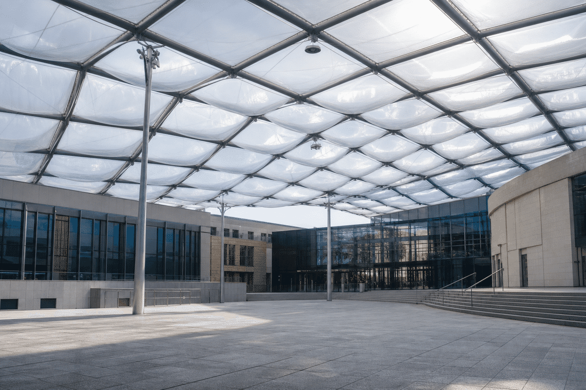 Public Plaza ETFE Project overview — daylit ETFE space