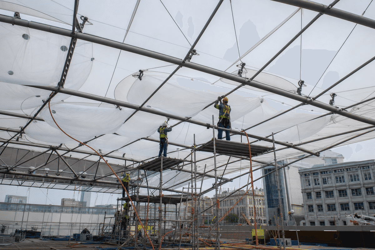 Public Plaza ETFE Project process — ETFE module coordination view