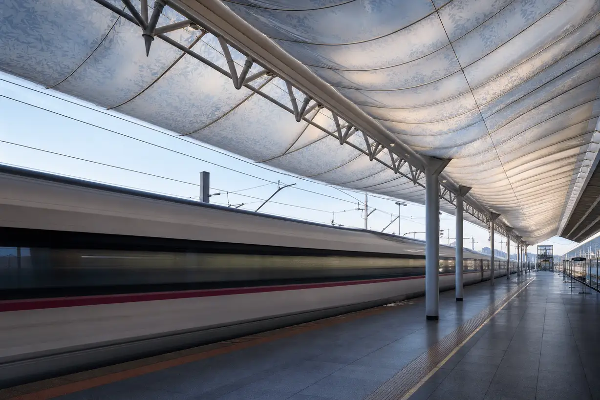Railway Station ETFE Project — translucent ETFE envelope, illustrative case study