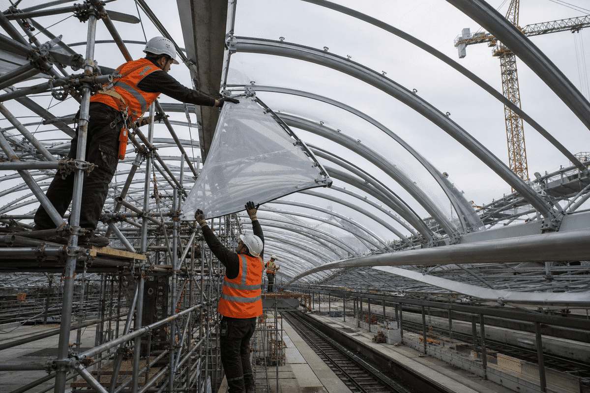 Railway Station ETFE Project process — ETFE module coordination view