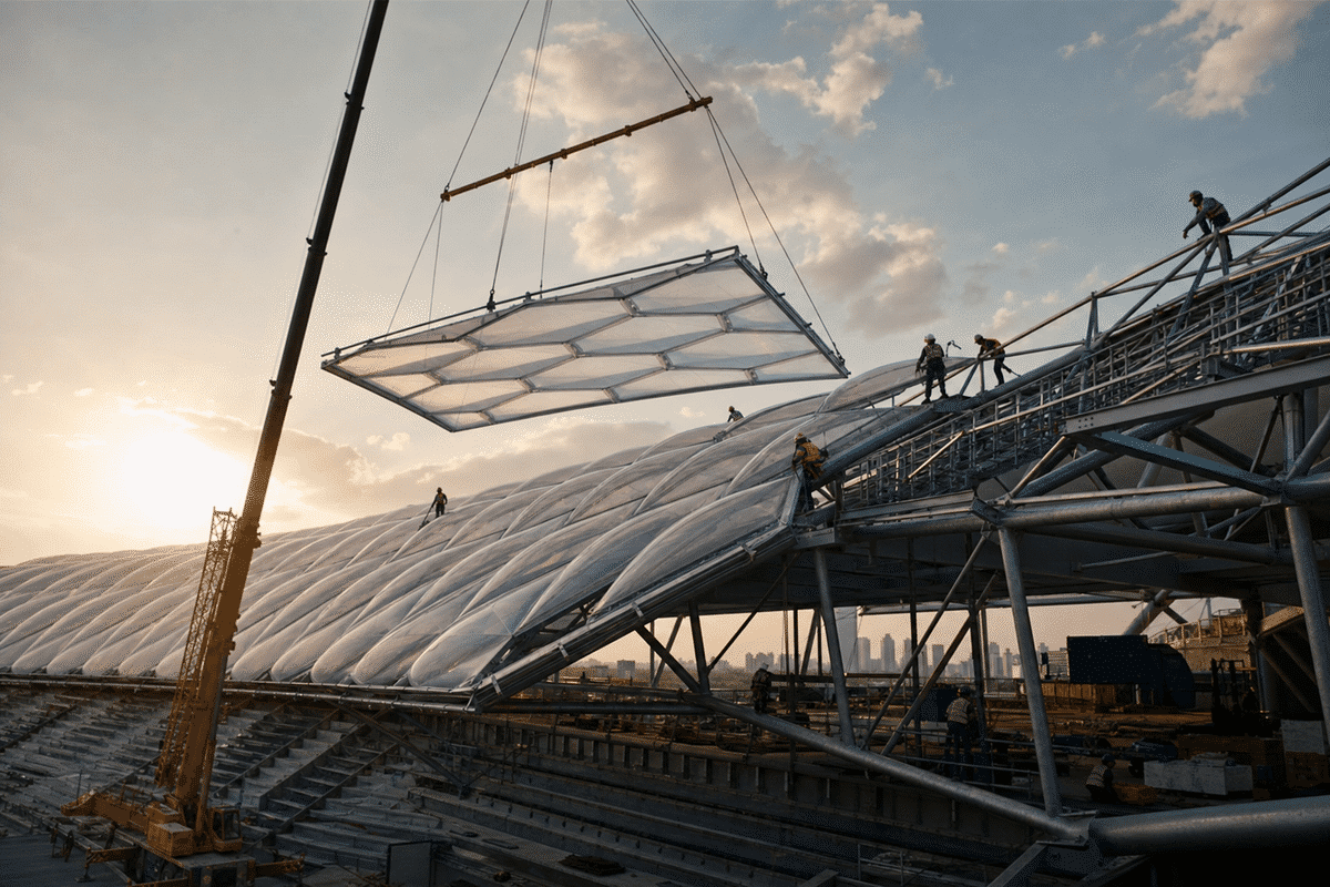 Stadium ETFE Roof Project video poster 3