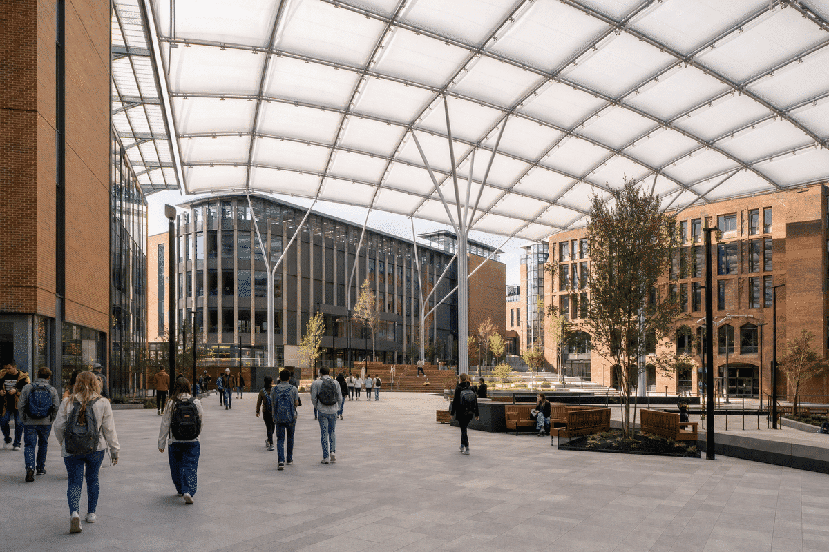 University ETFE Project overview — daylit ETFE space