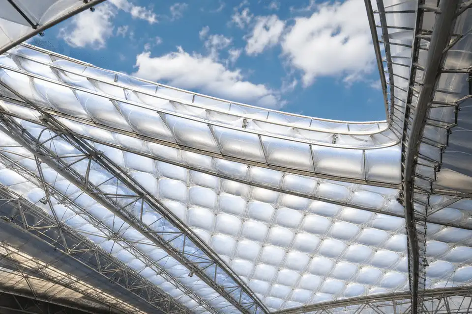 Botanical garden ETFE cushion dome with hexagonal layout — ETFE technical guide — ETFE technical guide