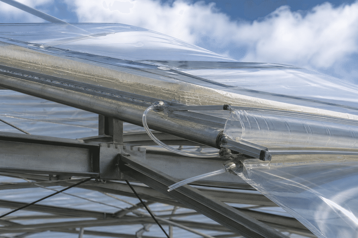 Multi-bay ETFE cushion roof spanning large atrium