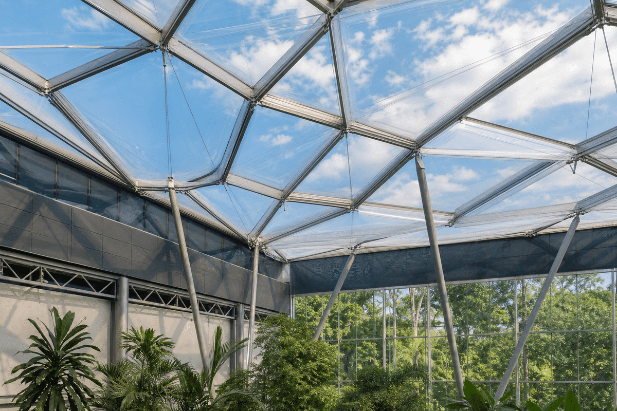 Shopping mall atrium multi-layer ETFE cushion skylight